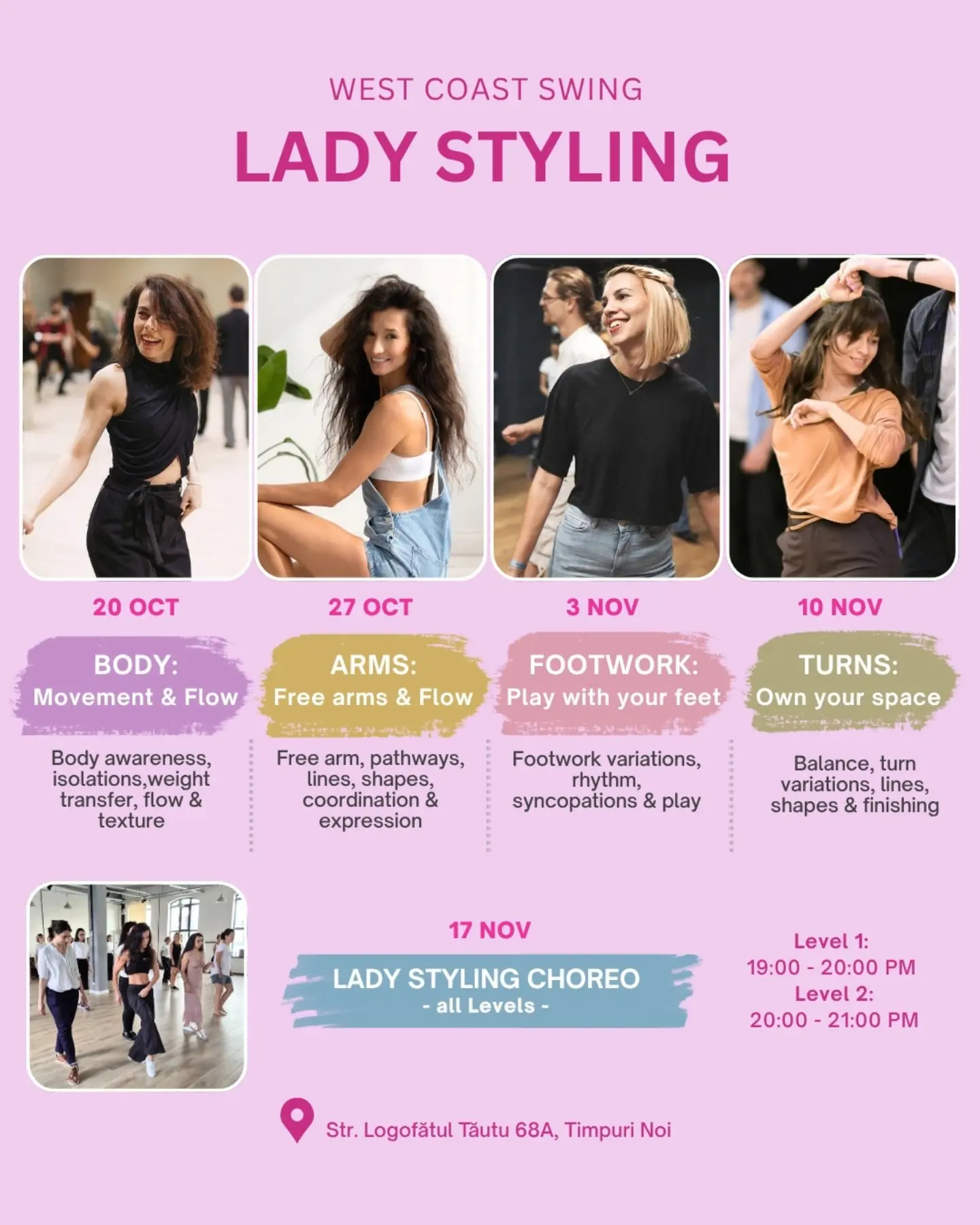 West Coast Swing Lady Styling: ARMS - Free arms & Flow (Level 1)